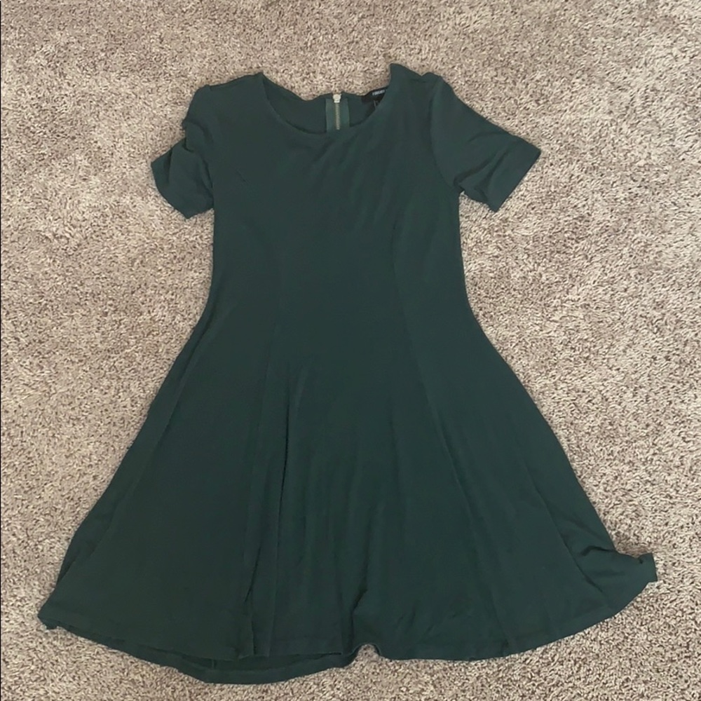 Dark green skater dress!